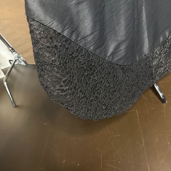 Monique Lhuillier ML Collection Black High-Low Lace Hem Gown – Size 10 - Picture 8 of 13